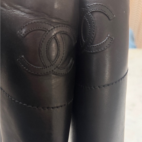 CHANEL Knee High Leather Equestrian Riding Boots - Picture 11 of 14